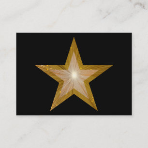 Gold Star business card template chubby black