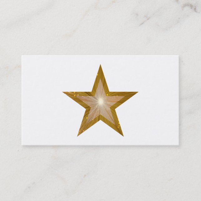Gold Star business card template white (Front)