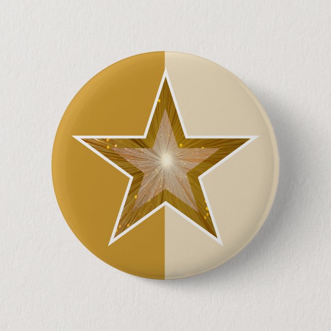 "Gold" Star button gold cream (Front)
