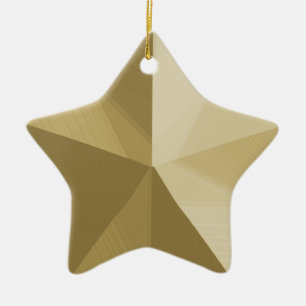 Gold Star Christmas Ornament Customisable Template