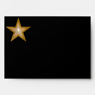 Gold Star envelope black