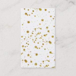 Gold Star Faux Foil Sequin Background Stars Design Business Card