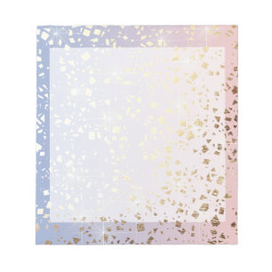 Gold Star Foil Sparkle Rose Quartz Serenity Blue Notepad