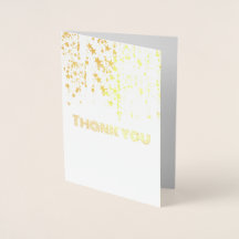 Gold star foil thank you cards