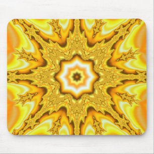 Gold Star Fractal Mousepad