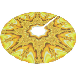 Gold Star Fractal Tree Skirt