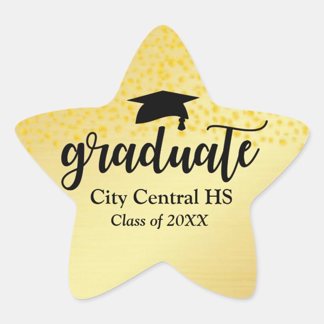 Gold Star Graduate 2018 Graduation Envelope Seal (Front)