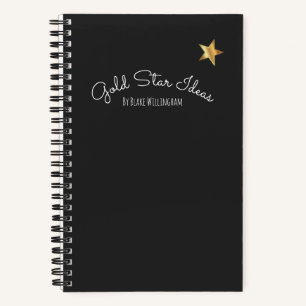 Gold Star Ideas Personalized Sketchbook Notebook