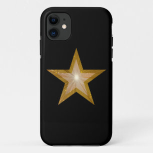 "Gold" Star iPhone case black