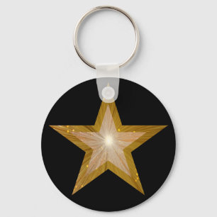 Gold Star keychain black