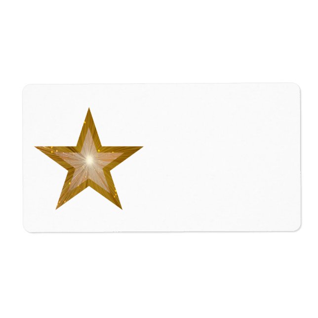 "Gold" Star label large white plain (Front)