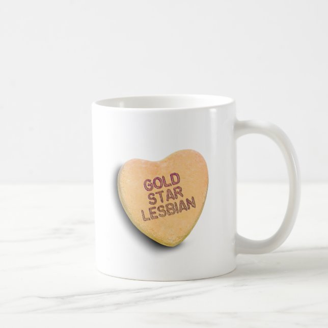 GOLD STAR LESBIAN CANDY COFFEE MUG (Right)