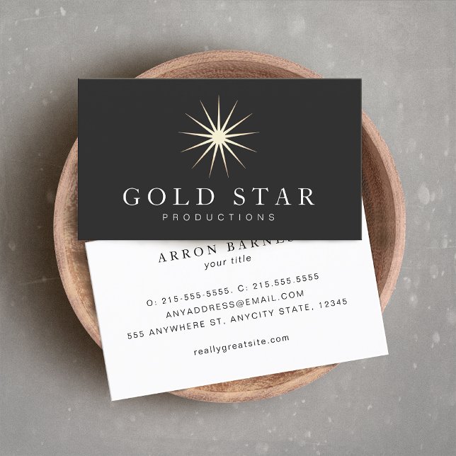 Gold Star Logo  Business Card (Creator Uploaded)