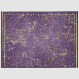 Gold Star Map Series Design 19 Tissue Paper