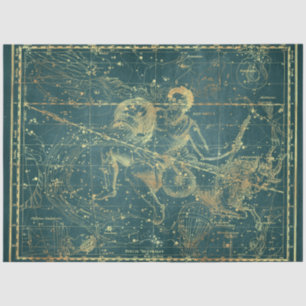 Gold Star Map Series Design 20 Tissue Paper