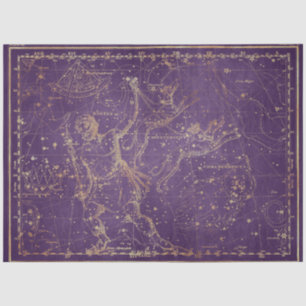Gold Star Map Series Design 8 Tissue Paper