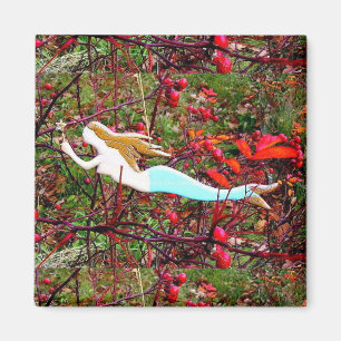 gold star mermaid magnet