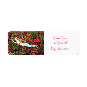 gold star mermaid return address label