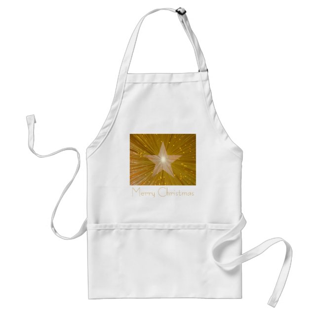 Gold Star 'Merry Christmas' apron (Front)