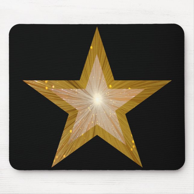 Gold Star mousepad black (Front)