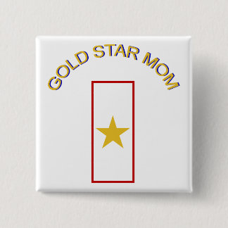 Gold Star Mum 15 Cm Square Badge