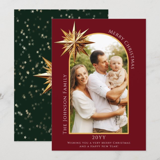 Gold Star of Bethlehem Photo Card (Front/Back)