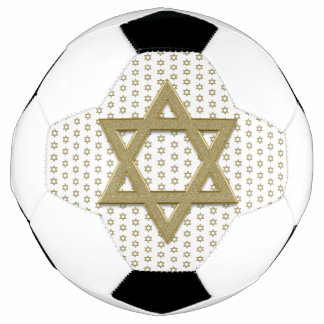 Gold Star of David Seamless Soccer Ball
