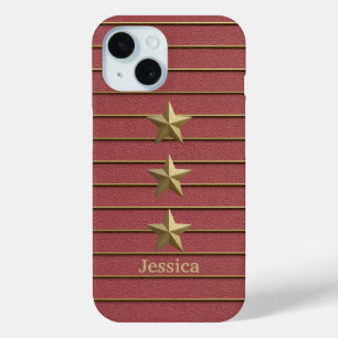 Gold Star on Rose Pink iPhone / iPad case