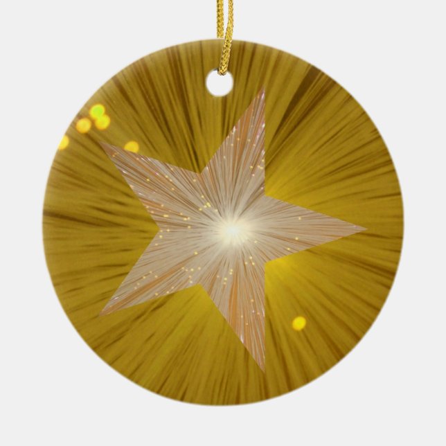 Gold Star ornament round (Front)