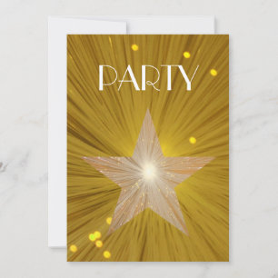 Gold Star 'Party' invitation