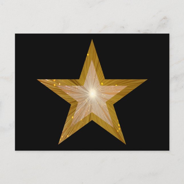Gold Star postcard black (Front)