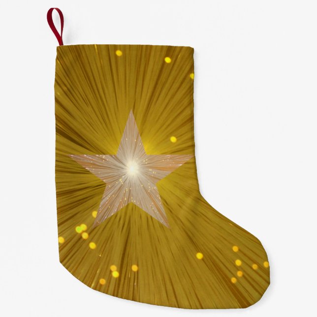 Gold Star print stocking double sided (Front)