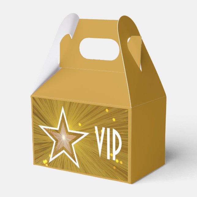 Gold Star print VIP favour box (Front Side)