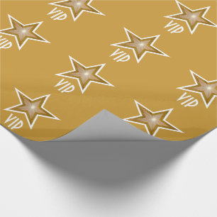 Gold Star print VIP gold Wrapping Paper