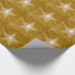 Gold Star print wrapping paper