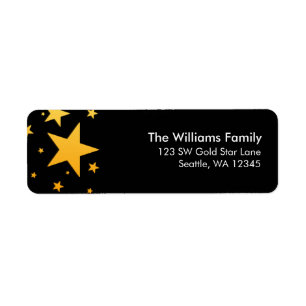 Gold Star Return Address Label