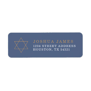 Gold Star Return Address Label