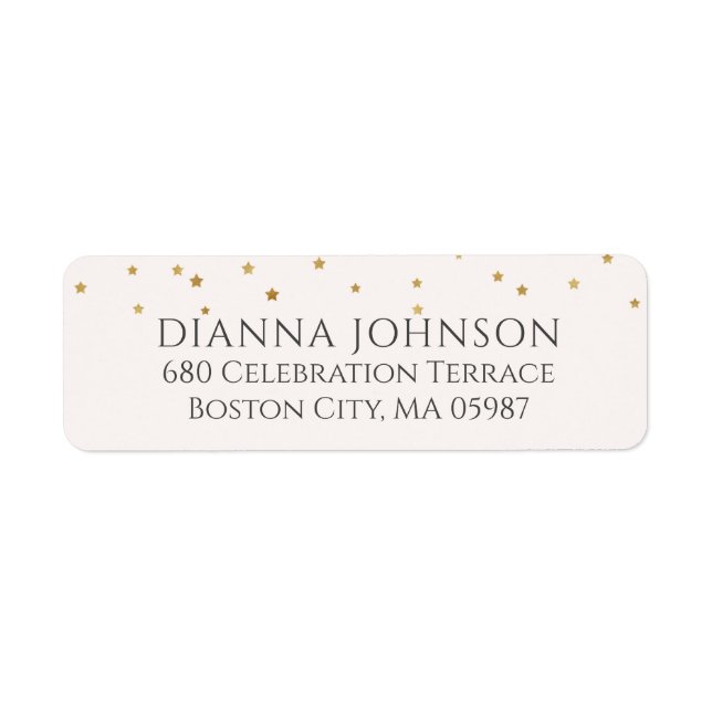 Gold Star Return Address Label (Front)