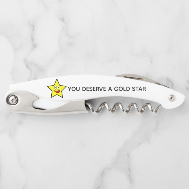 Gold Star Revolution | You Deserve A Gold Star Corkscrew (Front)