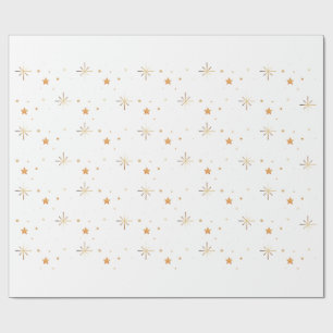 Gold Star Seamless Wrapping Paper