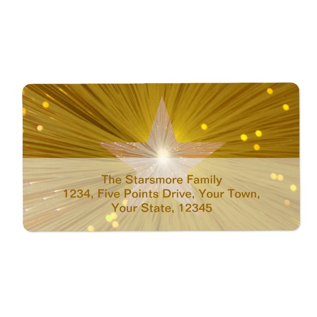 Gold Star shipping label (Front)