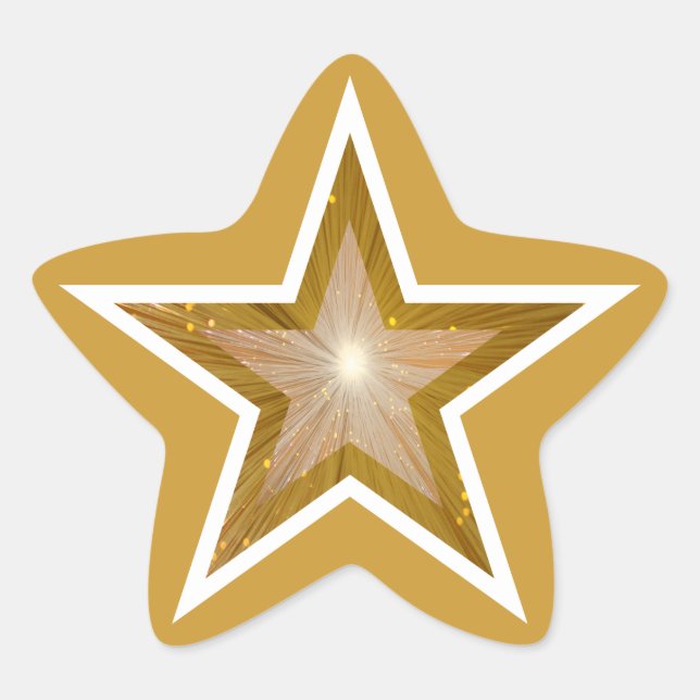 "Gold" Star star-shape sticker yellow (Front)