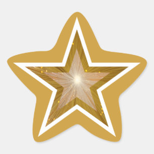 "Gold" Star star-shape sticker yellow