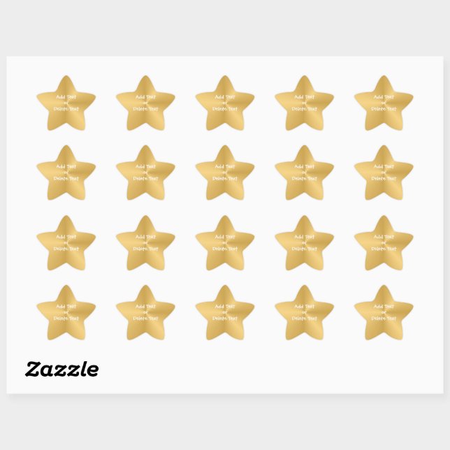 Gold Star Star Sticker (Sheet)