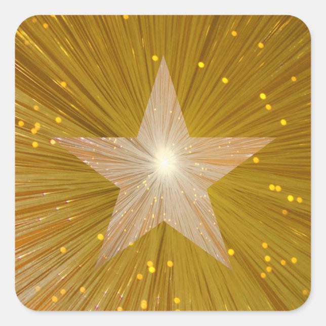 Gold Star sticker square (Front)