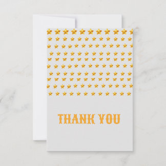 Gold star thank you flat cards