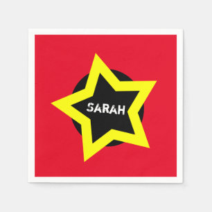 Gold Star & Top Fashion - Sarah (customise name) Napkin