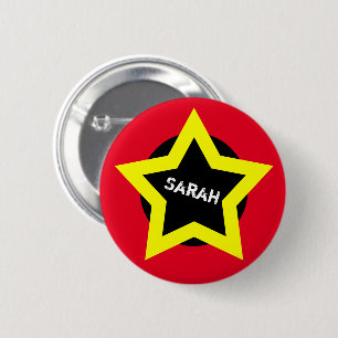 Gold Star & Top Fashion - Sarah (name) 6 Cm Round Badge