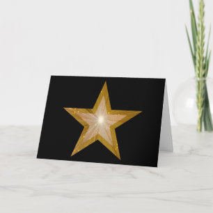 Gold Star two tone 'Congratulations!' card black
