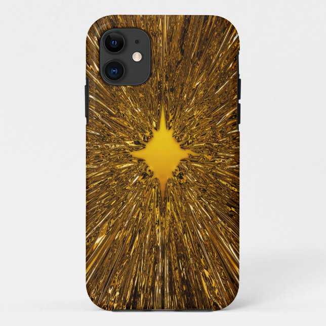 Gold starburst pattern Case-Mate iPhone case (Back)